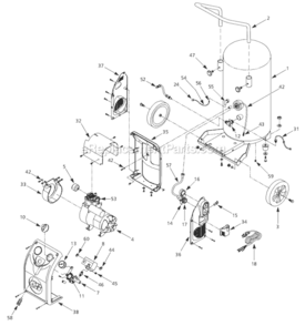 Part Location Diagram of HM003100AV Campbell Hausfeld Hose